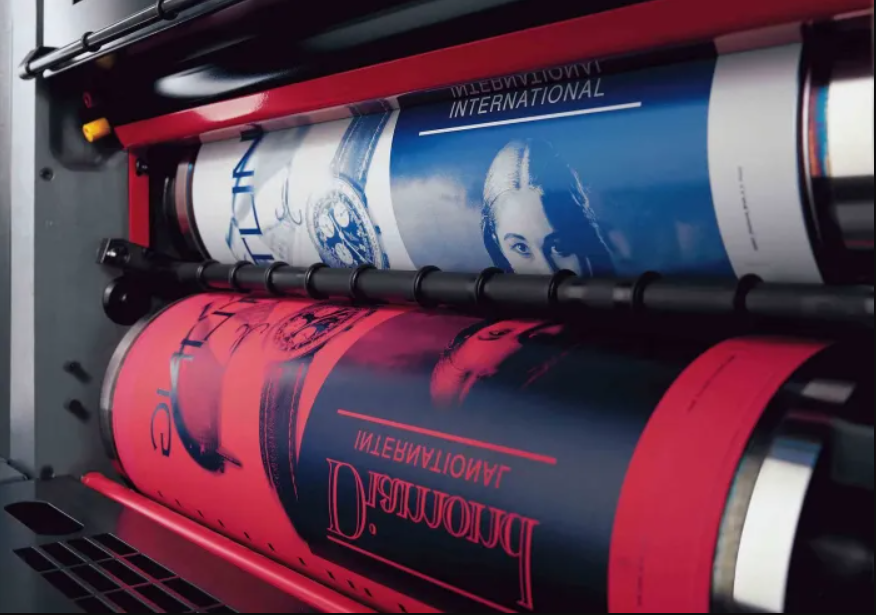 Offset printing press producing high-volume brochures in Delhi